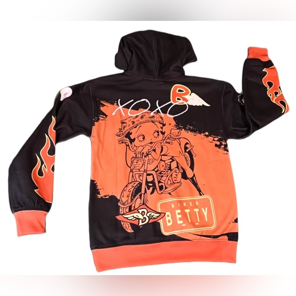 BETTY BOOP FASHION NOVA Juniors GRAPHIC PRINT HOODIE SIZES 7/8 (XS/S) NWT - Picture 9 of 12